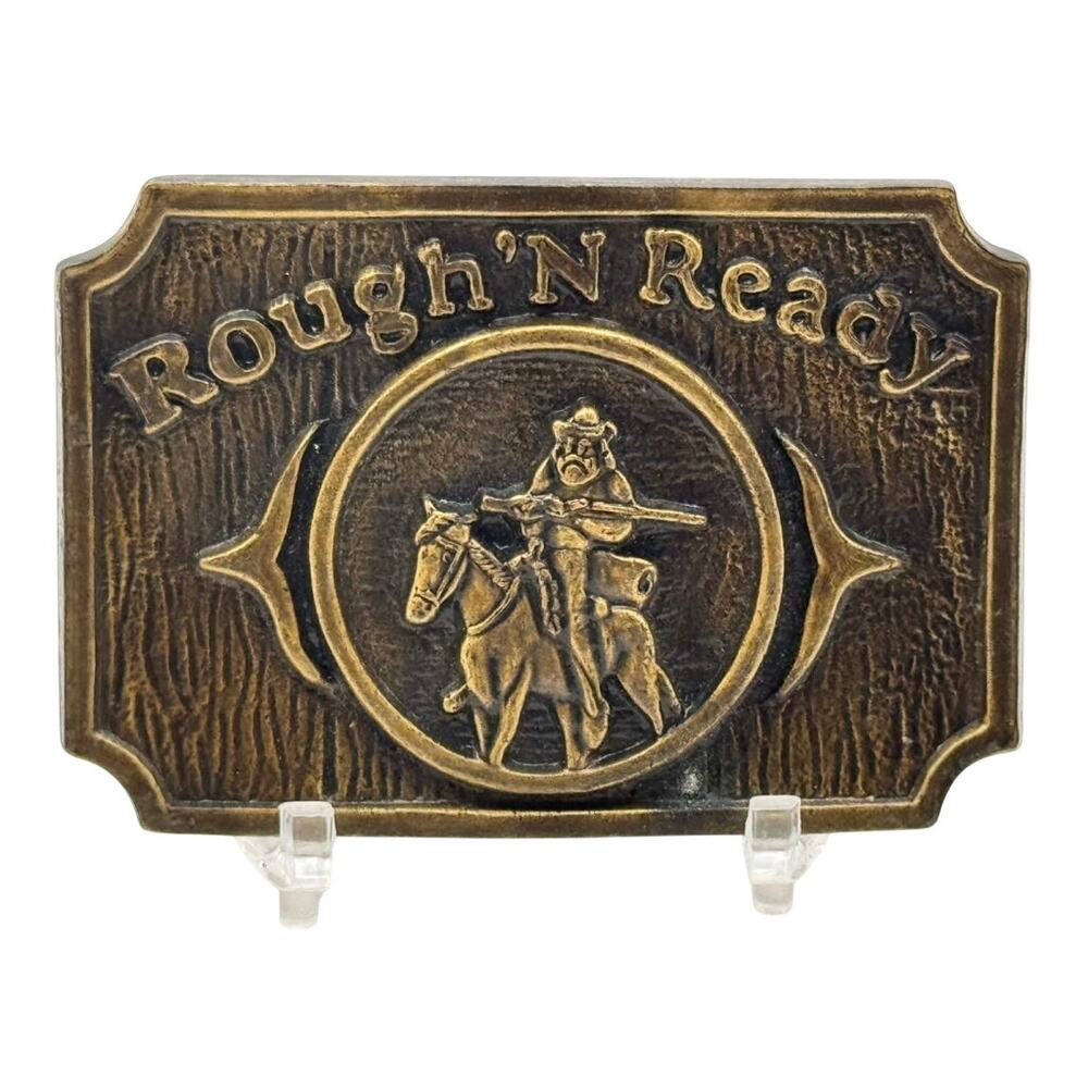 Rough N Ready Cowboy Western Belt Buckle